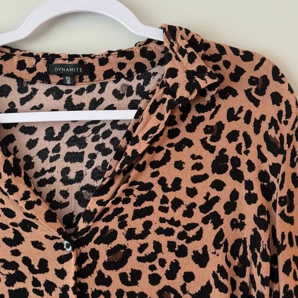 LEOPARD PRINT BLOUSE - Picture 4 of 4